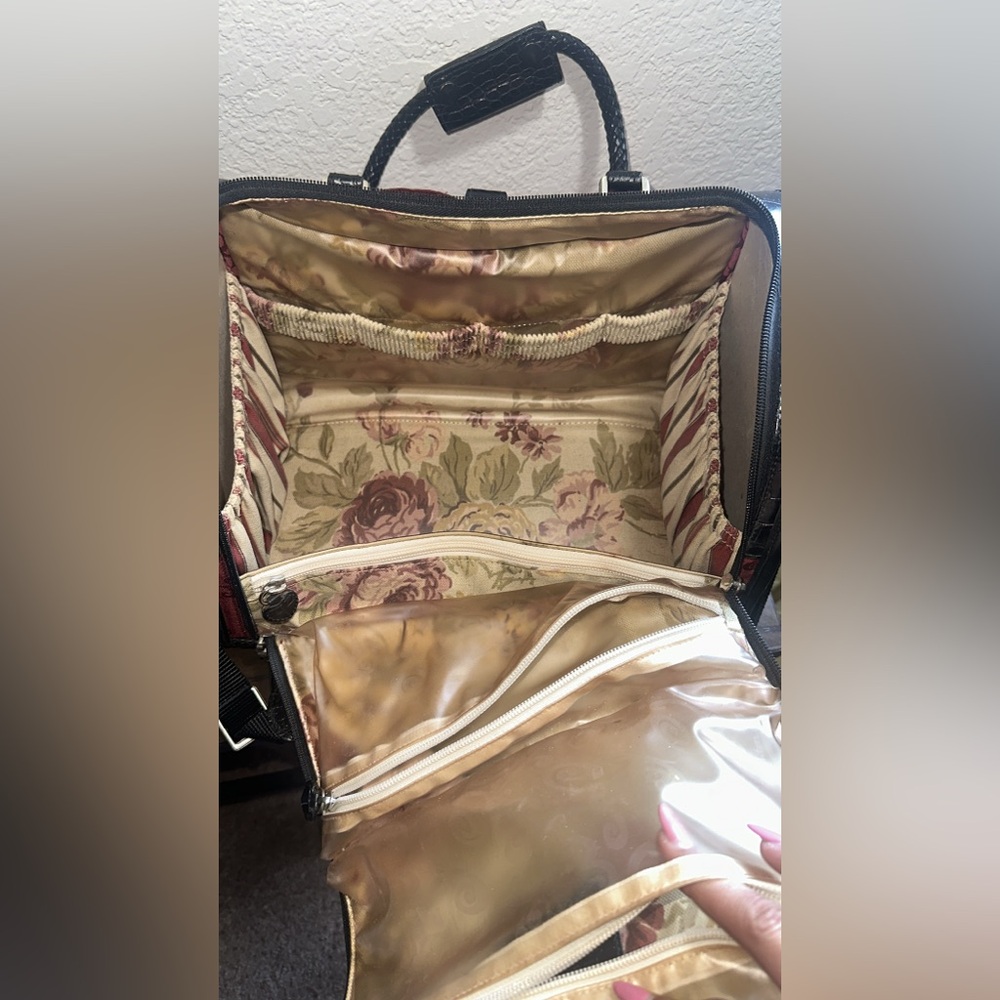 Brighton Vintage Croc Embossed Travel Carry-on Bag - Picture 6 of 8
